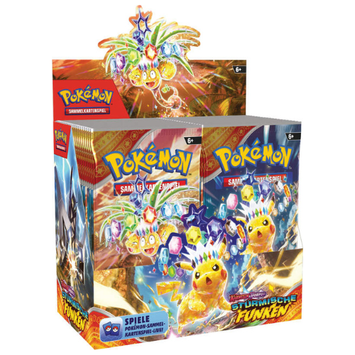 Pokémon - Karmesin & Purpur - Stürmische Funken Booster Display Box - Sprache: Deutsch